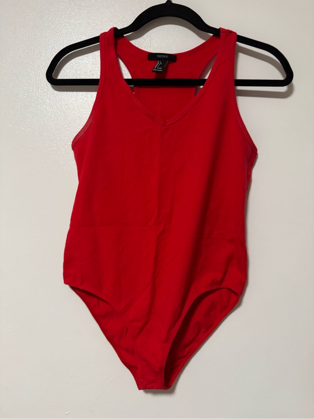 Forever 21 Red Racerback Bodysuit